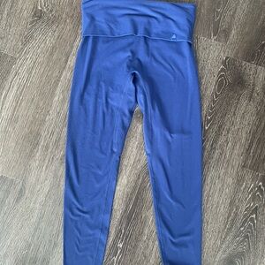 Navy Vitality Fold Over Leggings